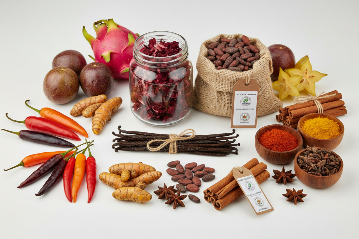 Demonstrate Export Ready Ingredients for a Exotic Food Supply Company